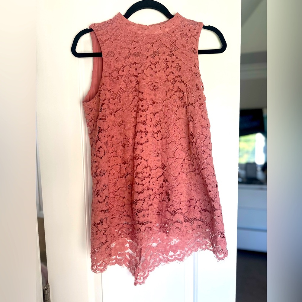 Size small, lace, Rose + Olive, tank top.